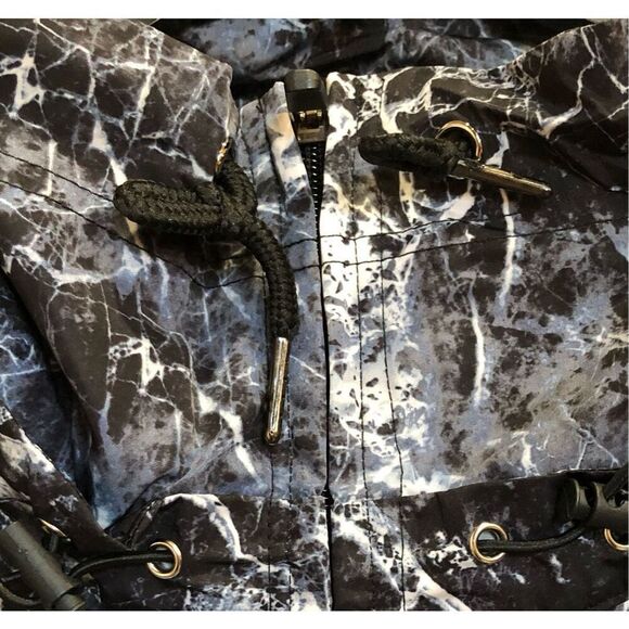 FITWEAR - 🎉HP🎉NWT -L Sz L (10) The Lush Windbreaker/Full Zip/Black/White Marbled - Picture 13 of 16